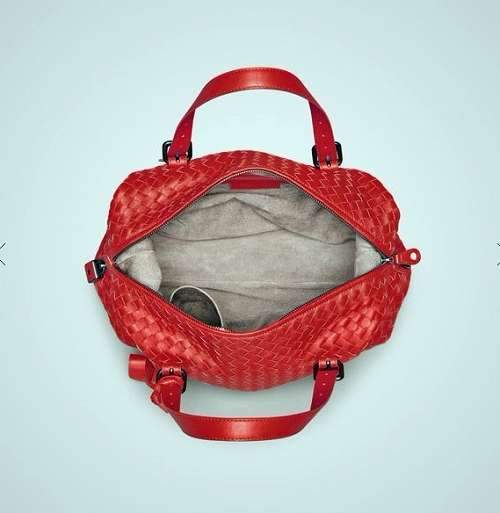 Bottega Veneta Fire Opal Intrecciato Nappa Montaigne Bag 1048 Red - Click Image to Close